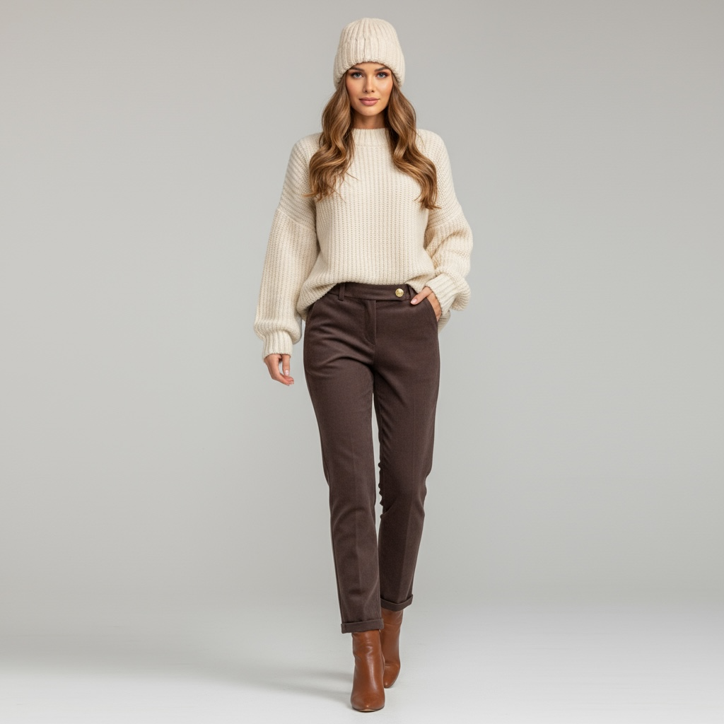 Pantalone Elegance Cioccolato — Full Stretch