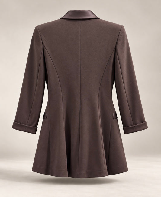 Blazer Sartoriale Doppiopetto – Chocolate Brown