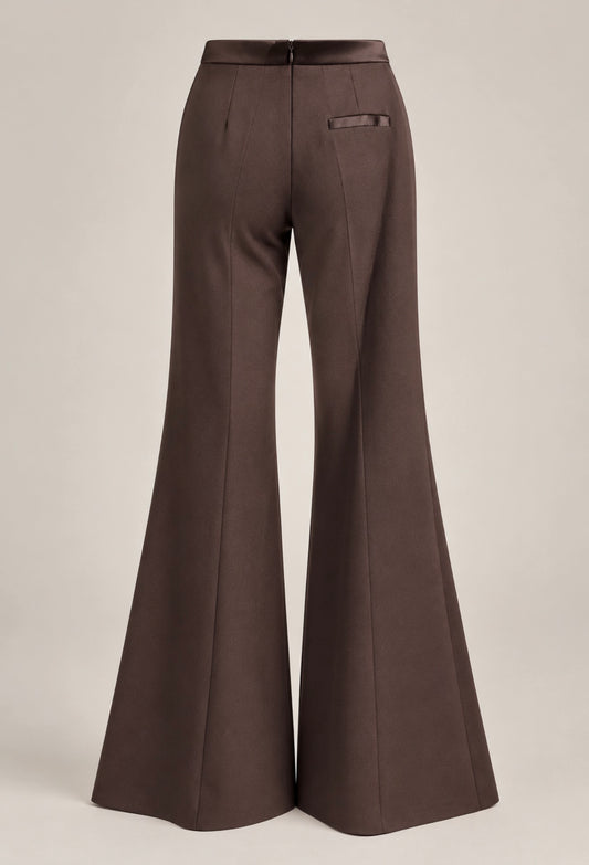 Pantalone Sartoriale a Zampa – Chocolate Brown
