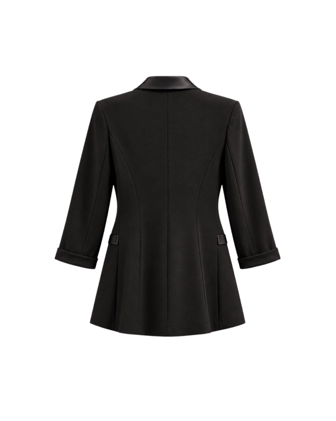 Blazer Sartoriale Doppiopetto con Dettagli Satin
