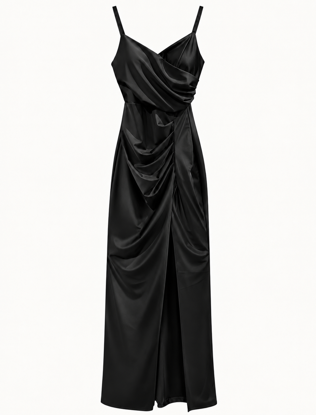 SATIN DRAPÉ | Maxi Dress