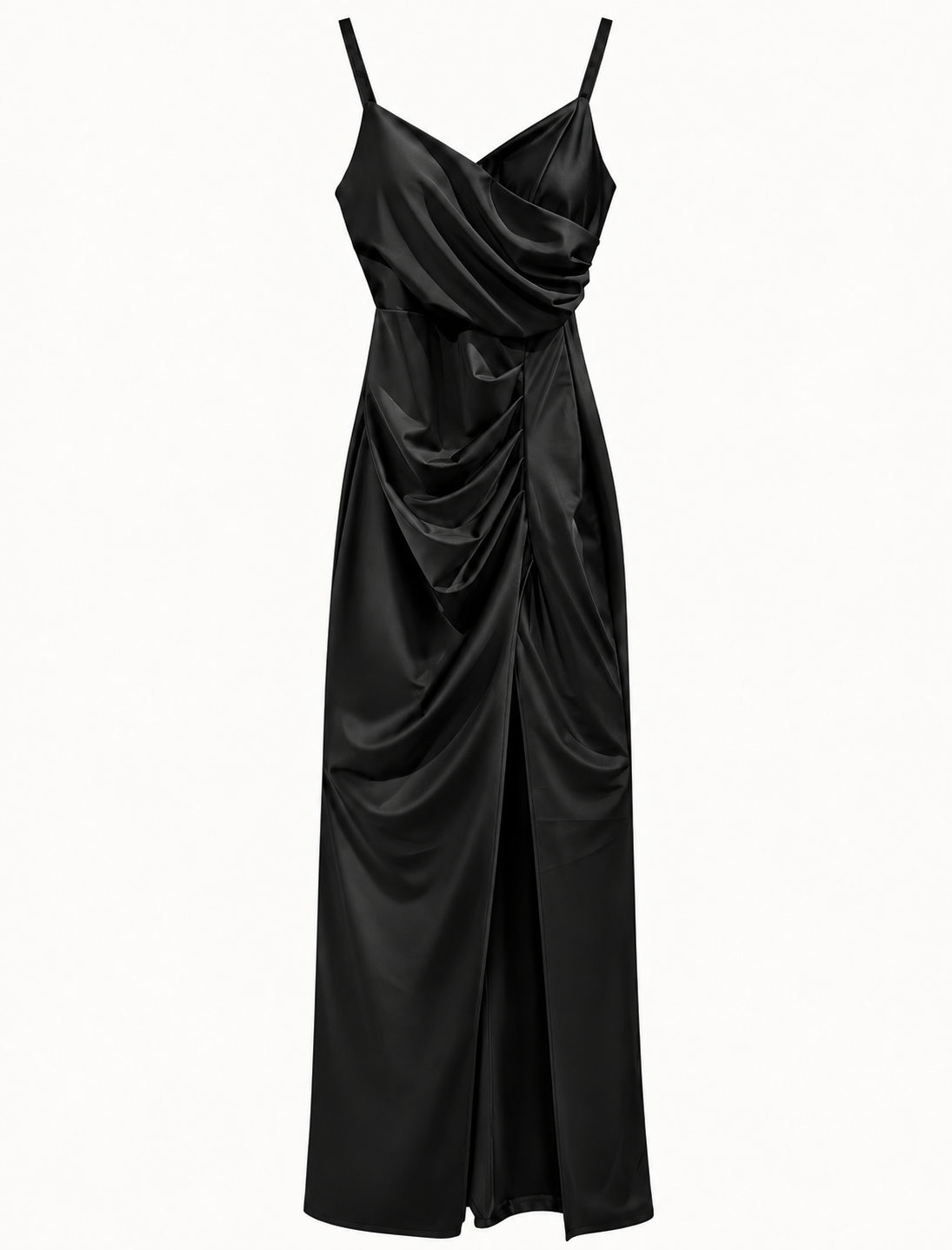 SATIN DRAPÉ | Maxi Dress
