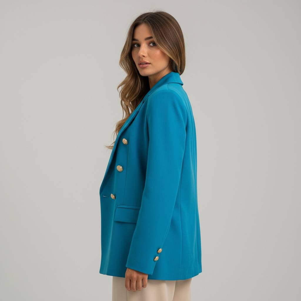 Blazer Doppiopetto Ottanio  – Power Chic