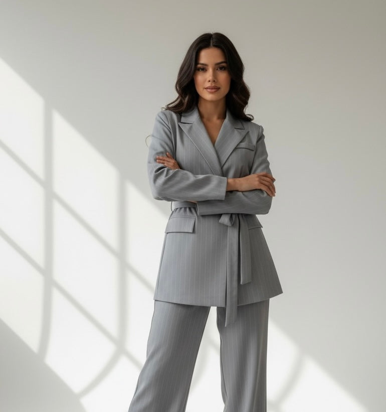 Tailleur Gessato Grey Icon