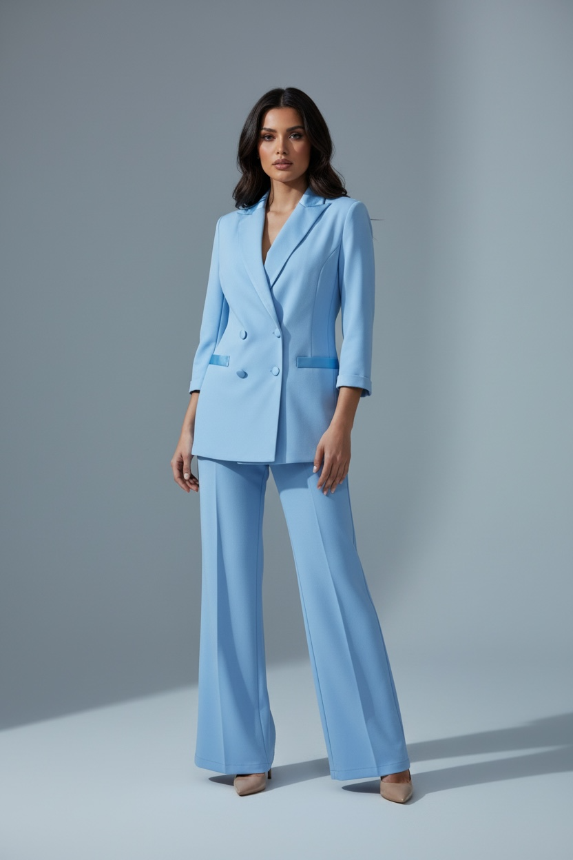 Tailleur Essential Azzurro — Completo
