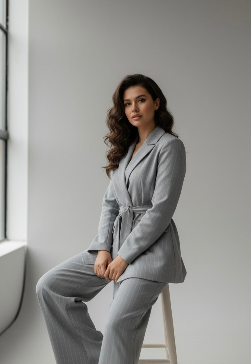 Tailleur Gessato Grey Icon