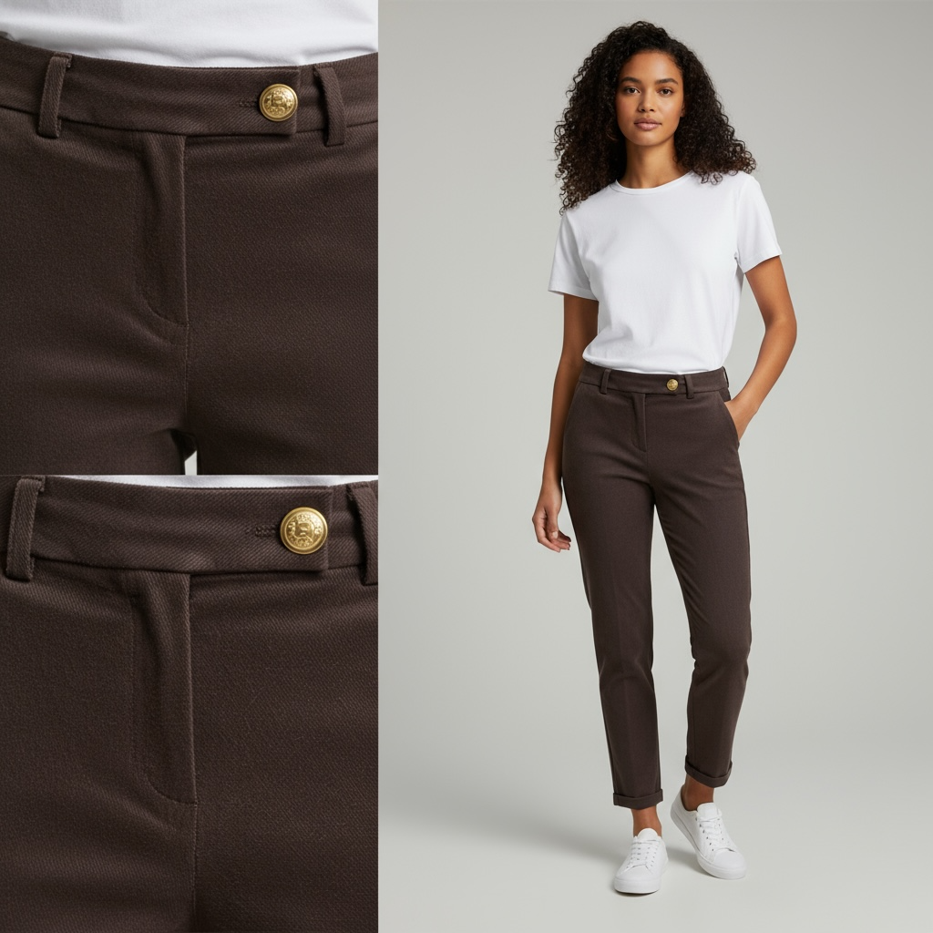 Pantalone Elegance Cioccolato — Full Stretch