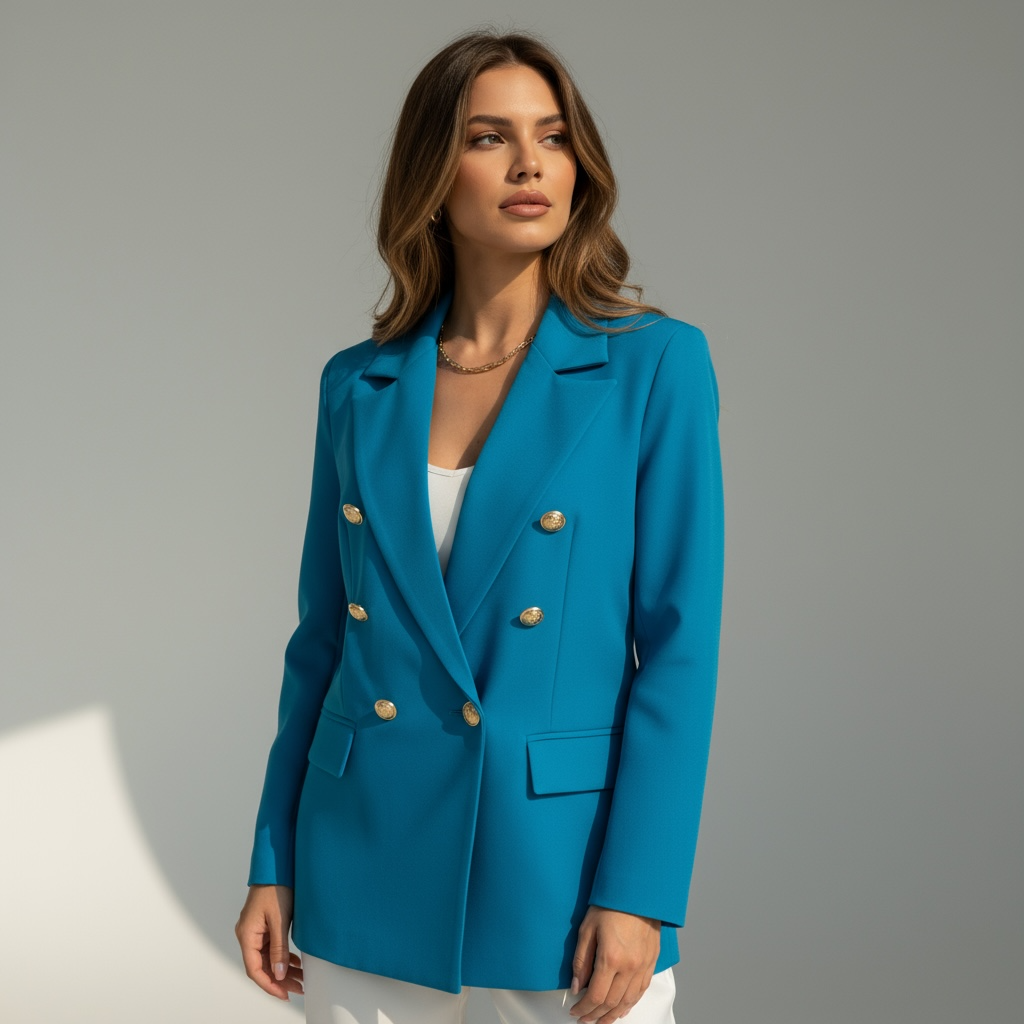 Blazer Doppiopetto Ottanio  – Power Chic