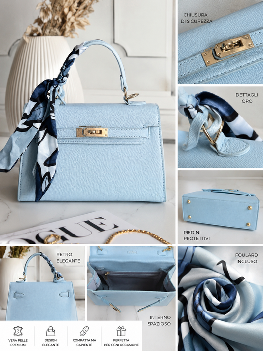Mini Bag Top Handle Azzurra