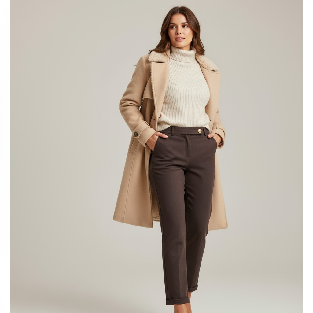 Pantalone Elegance Cioccolato — Full Stretch