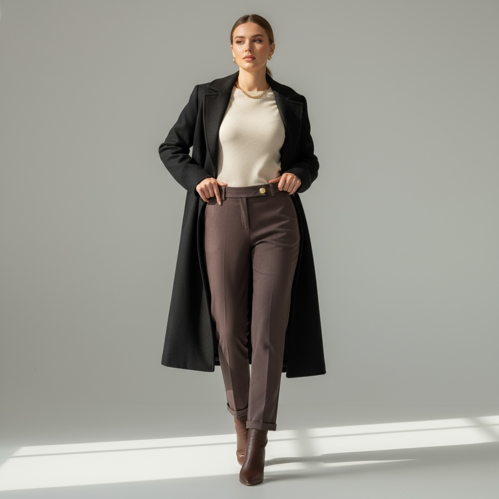 Pantalone Elegance Cioccolato — Full Stretch