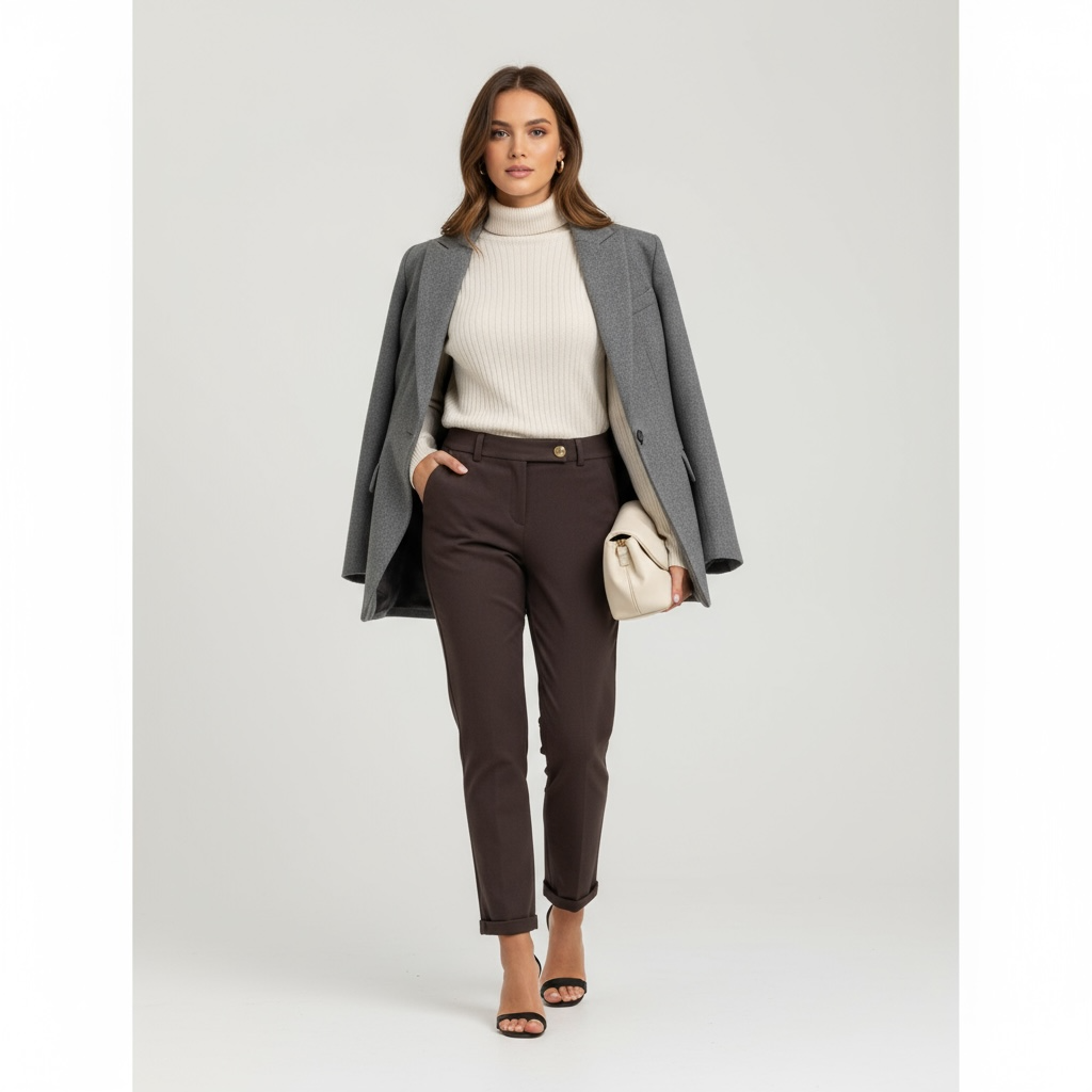 Pantalone Elegance Cioccolato — Full Stretch