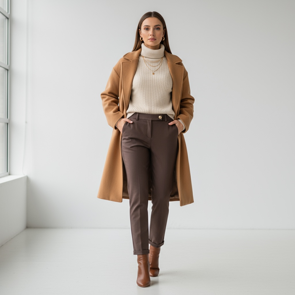 Pantalone Elegance Cioccolato — Full Stretch