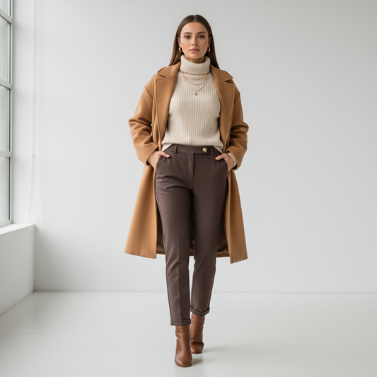 Pantalone Elegance Cioccolato — Full Stretch
