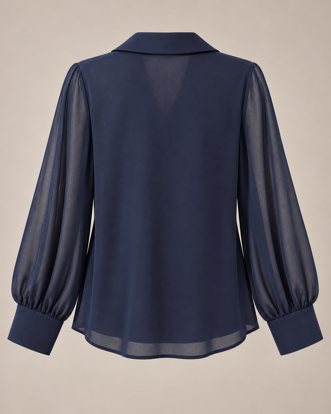 Camicia Drappeggiata – Blu Navy