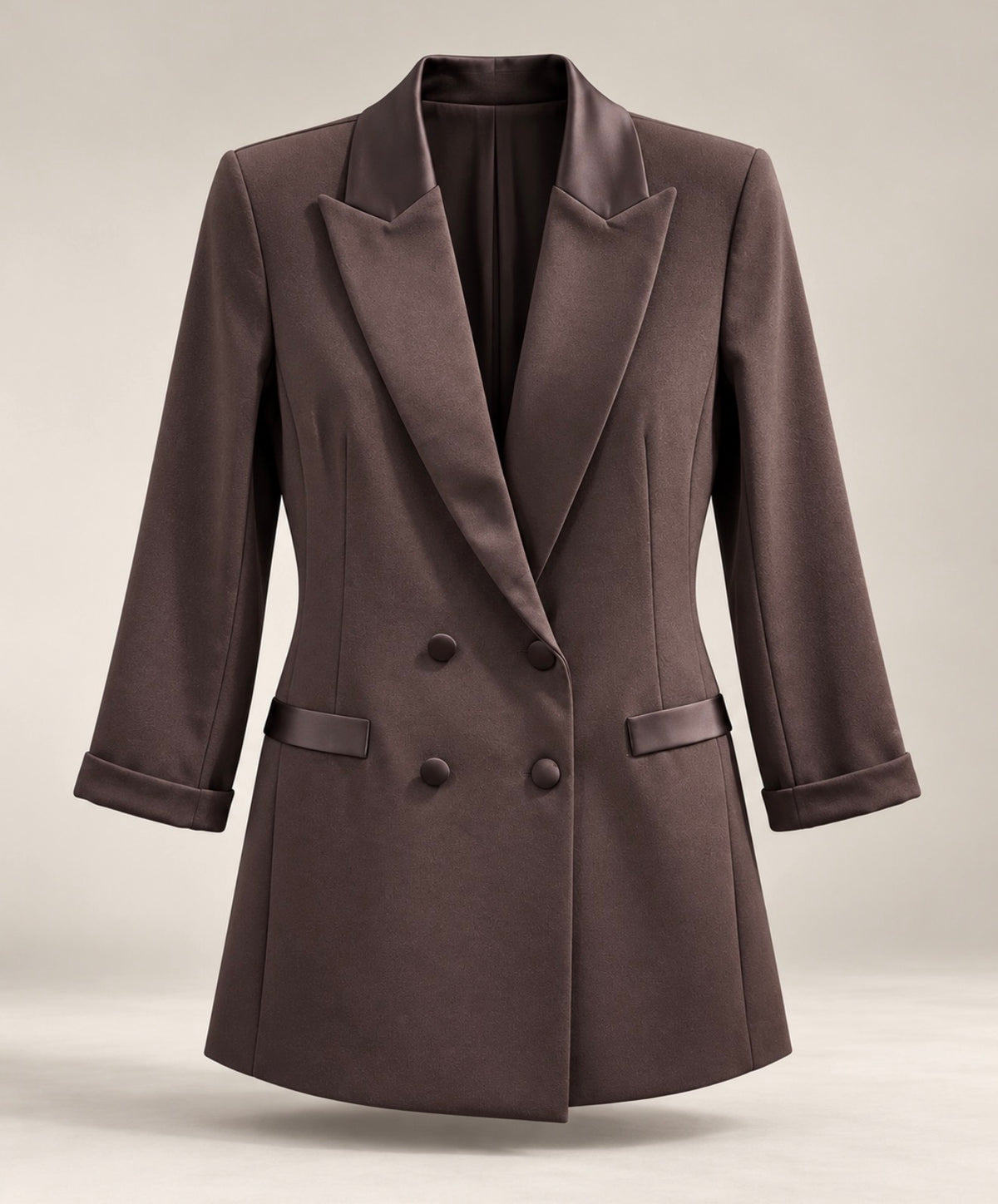 Blazer Sartoriale Doppiopetto – Chocolate Brown