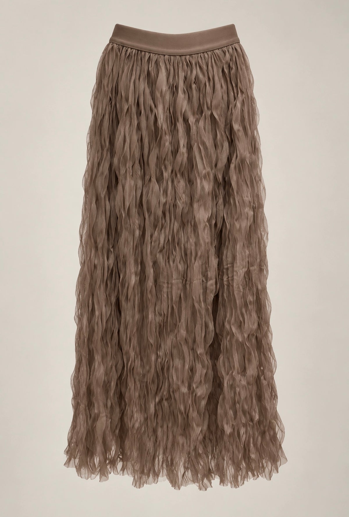 Gonna Maxi Texture 3D | Taupe
