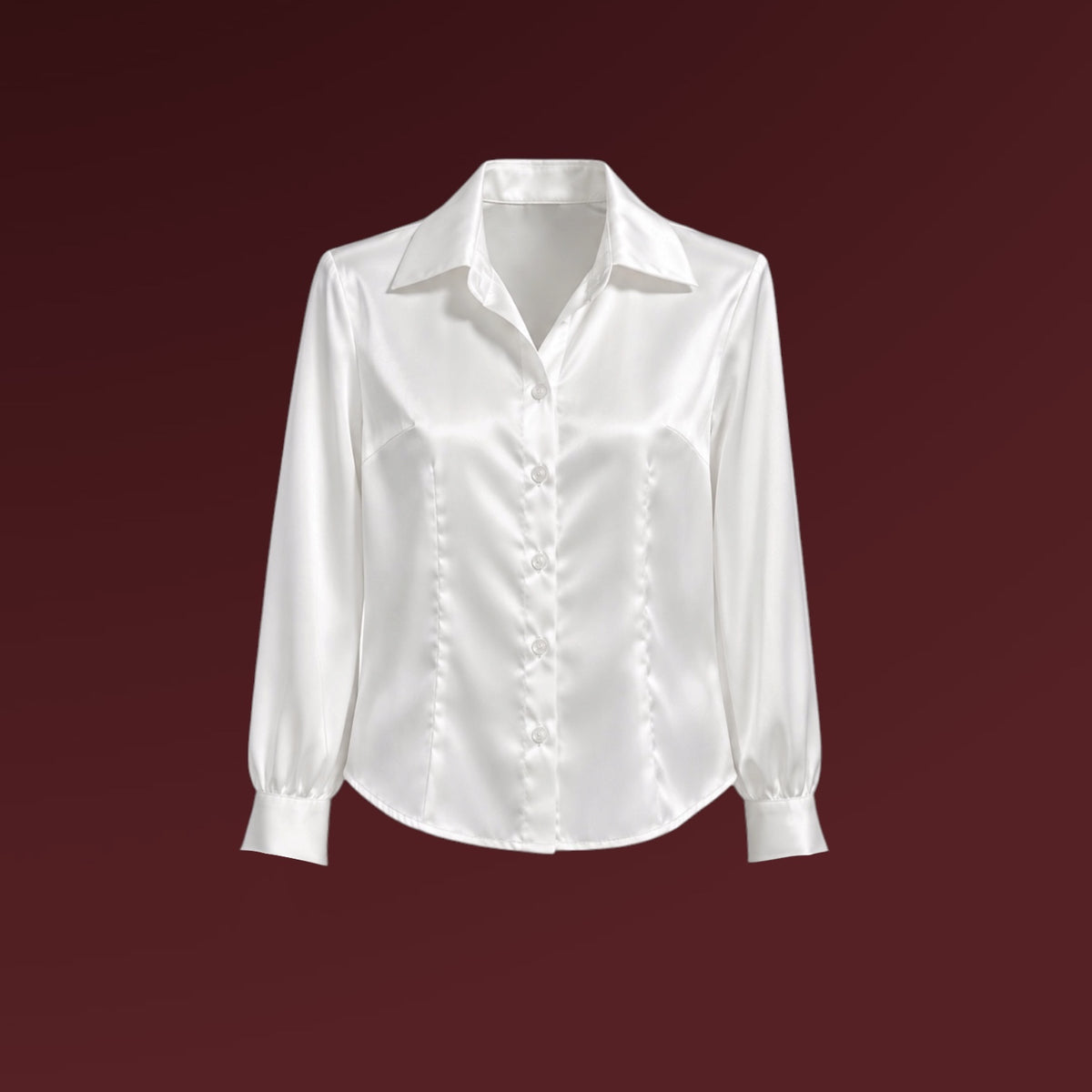 Satin Contour Shirt – Ivory