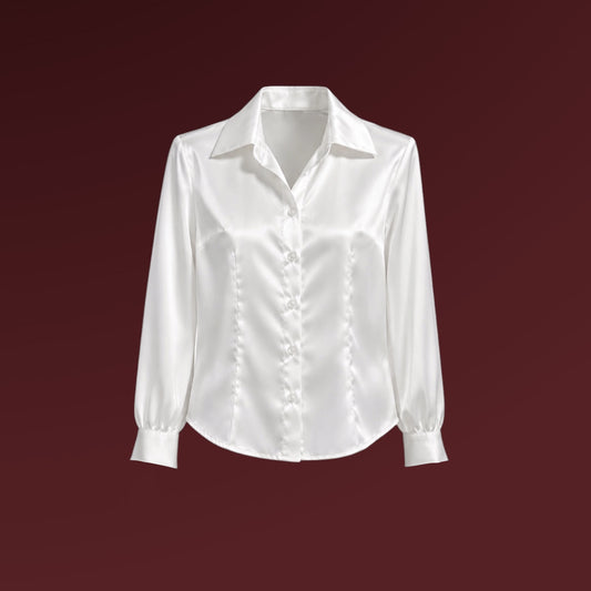 Satin Contour Shirt – Ivory