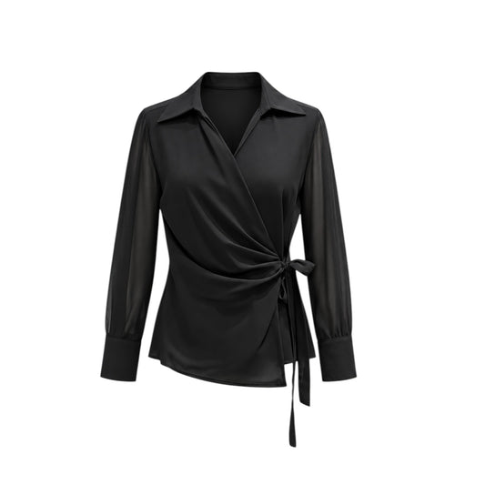 Blusa Wrap — Black
